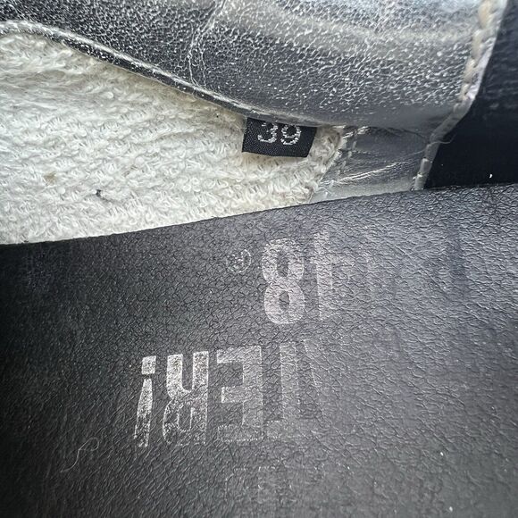 P448 Women's John Perforated Leather & Snake Print Lace Up Sneakers Size 39 - Picture 9 of 9